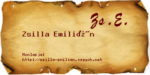 Zsilla Emilián névjegykártya